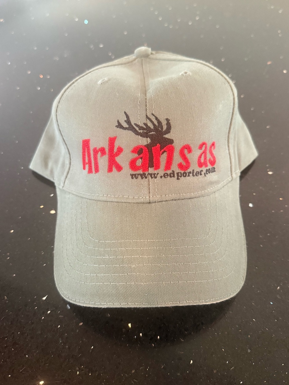 Arkansas Hat with Deer Ed Porter Logo - Gray